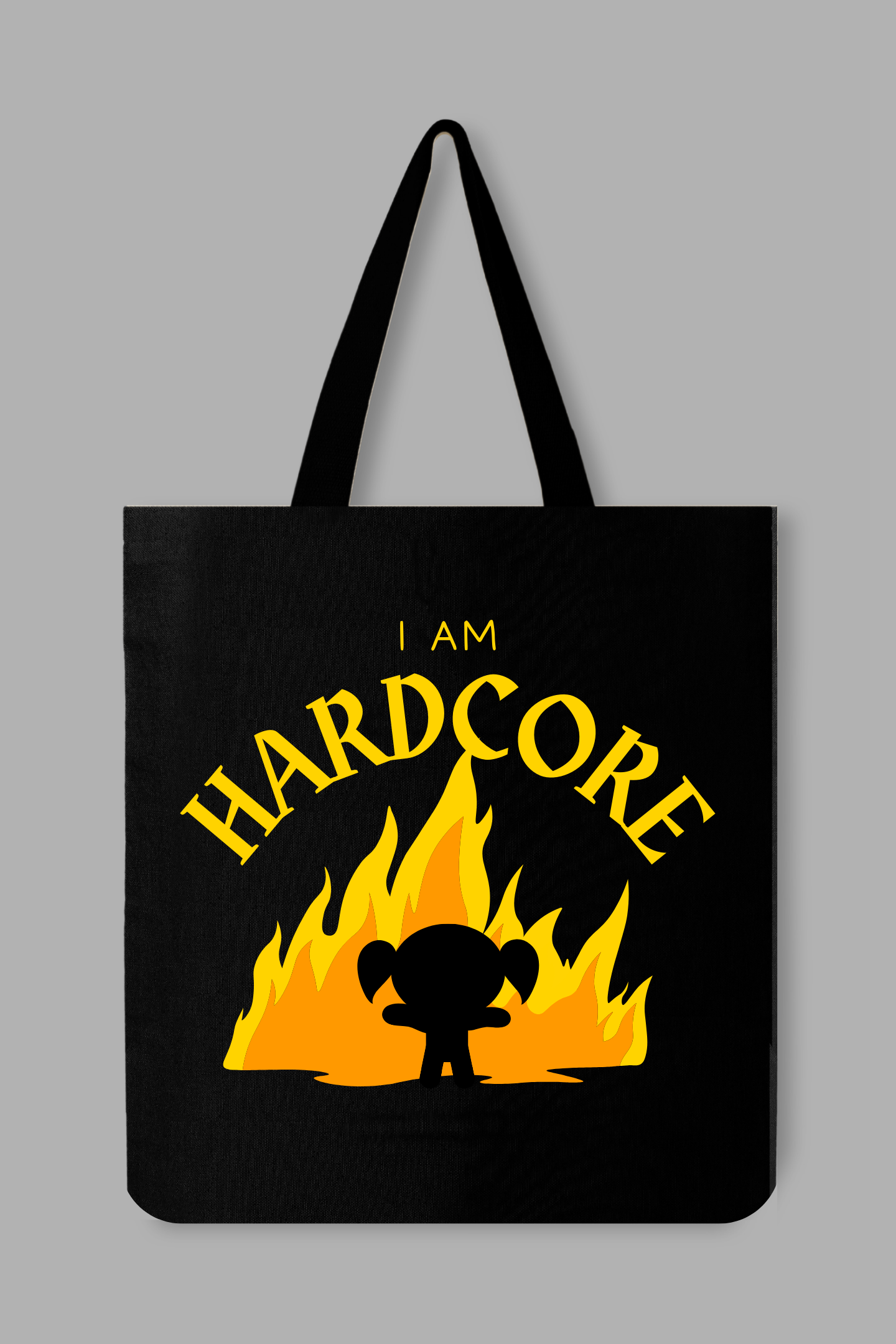 I am Hardcore Zipper Tote Bag