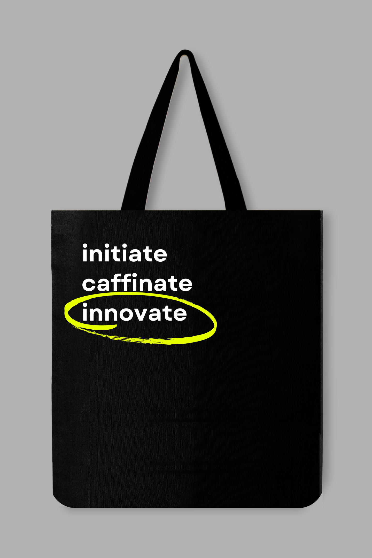Initiate Caffinate Innovate Zipper Tote Bag