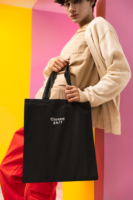 Closed 24/7 Zipper Tote Bag