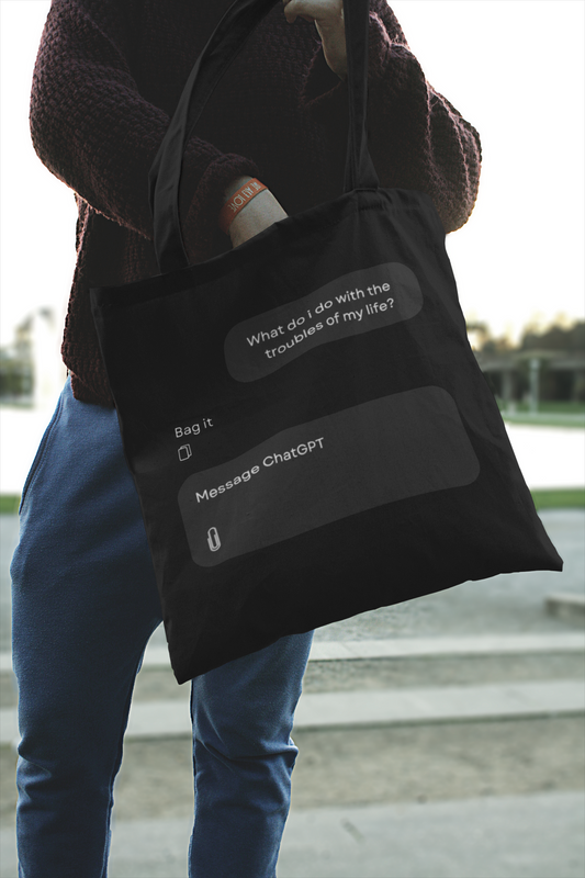 Bag it Zipper Tote Bag (Black)