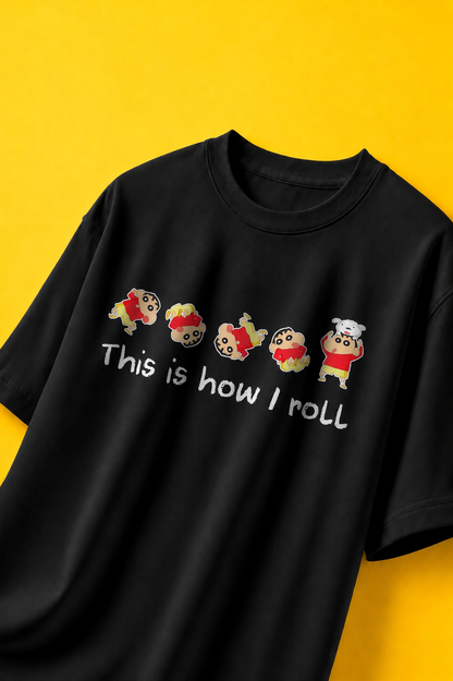 This is How I Roll Black T-shirt