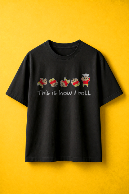 This is How I Roll Black T-shirt