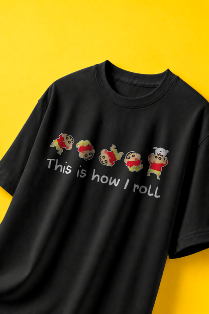 This is How I Roll Black T-shirt